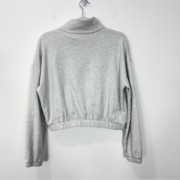 Ptula Mara Scrunch Sweatshirt Half Zip in Light Grey Size Large - Picture 7 of 12
